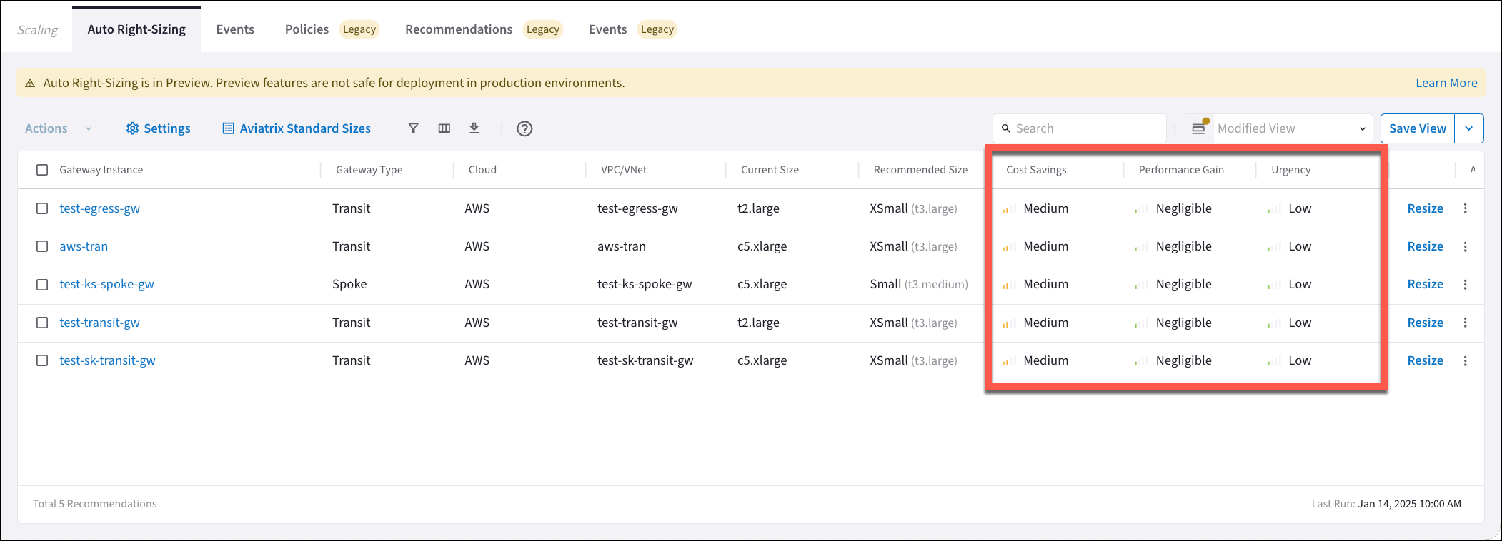 ars opt columns