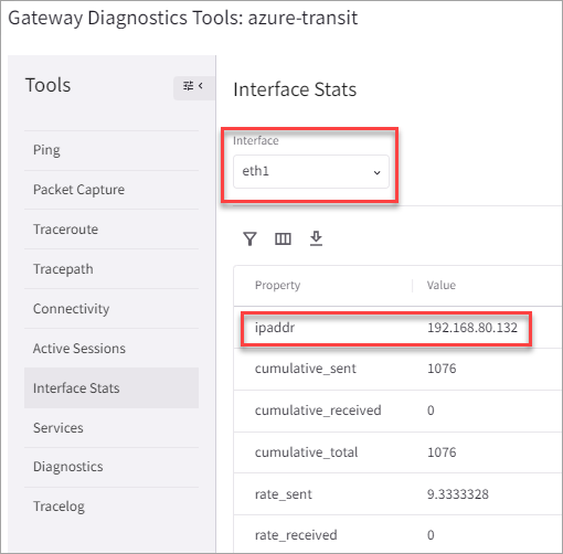 gateway interface info