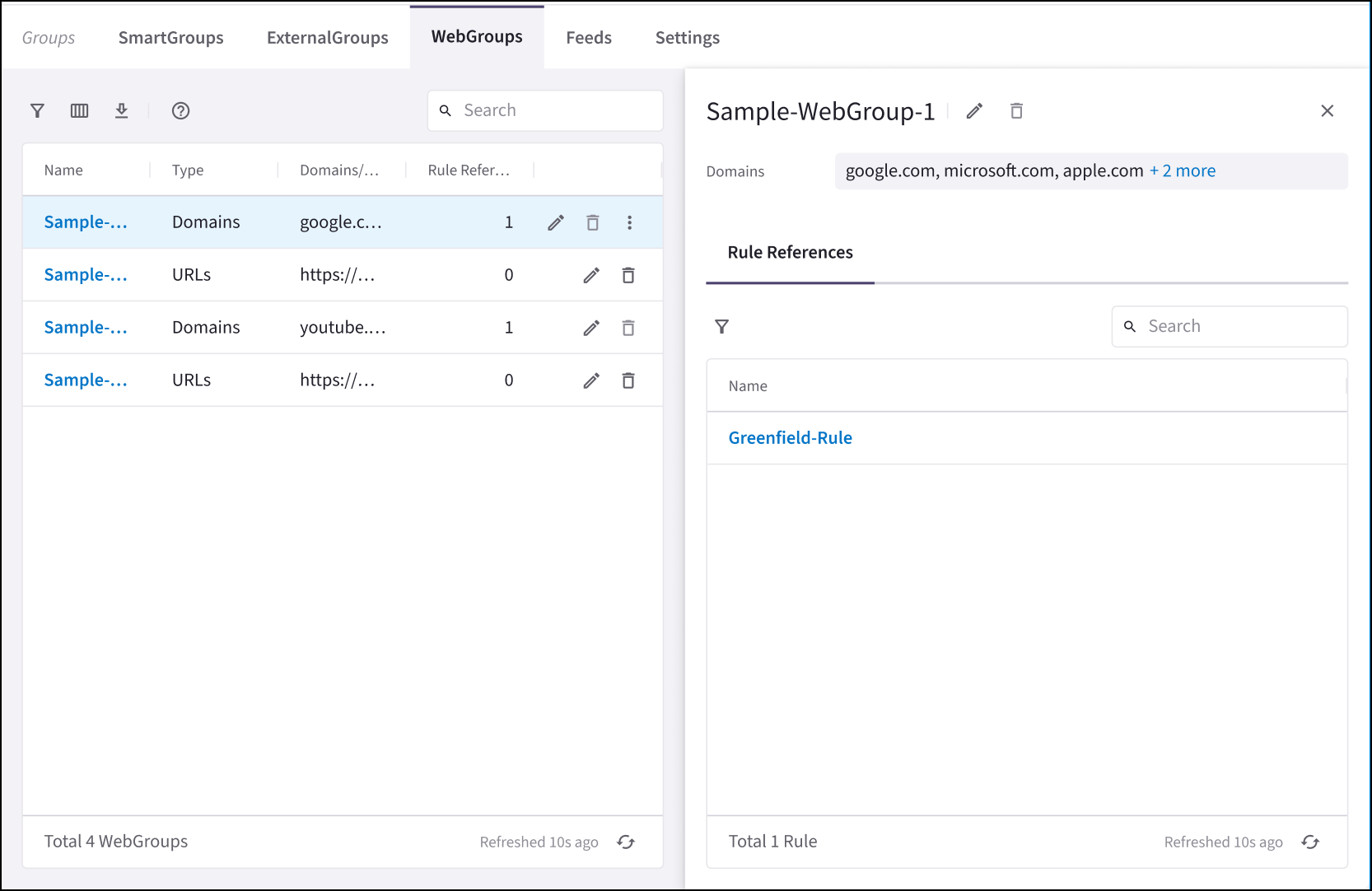 webgroup details